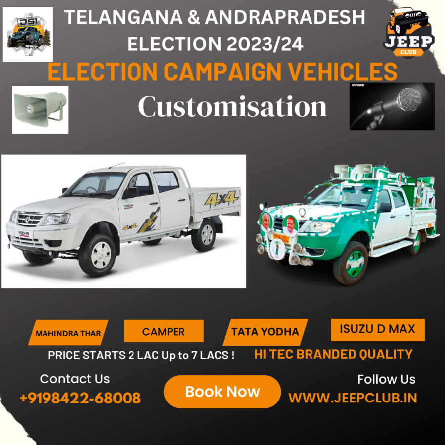  Enhancing Telangana Election Campaigns with Jeepclinic's Vehicle Modifications
